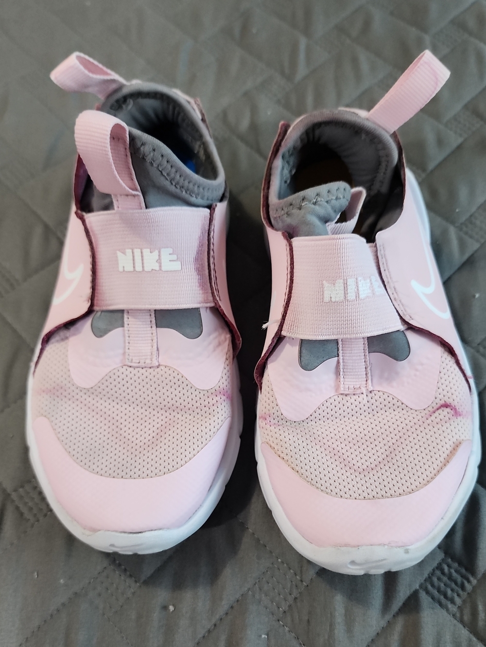 Nike Kids Pink Hook-and-Loop Slip-On Sneakers Size 12C